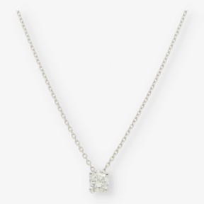 Colgante en oro blanco 18kt con brillante NUEVO 0,60