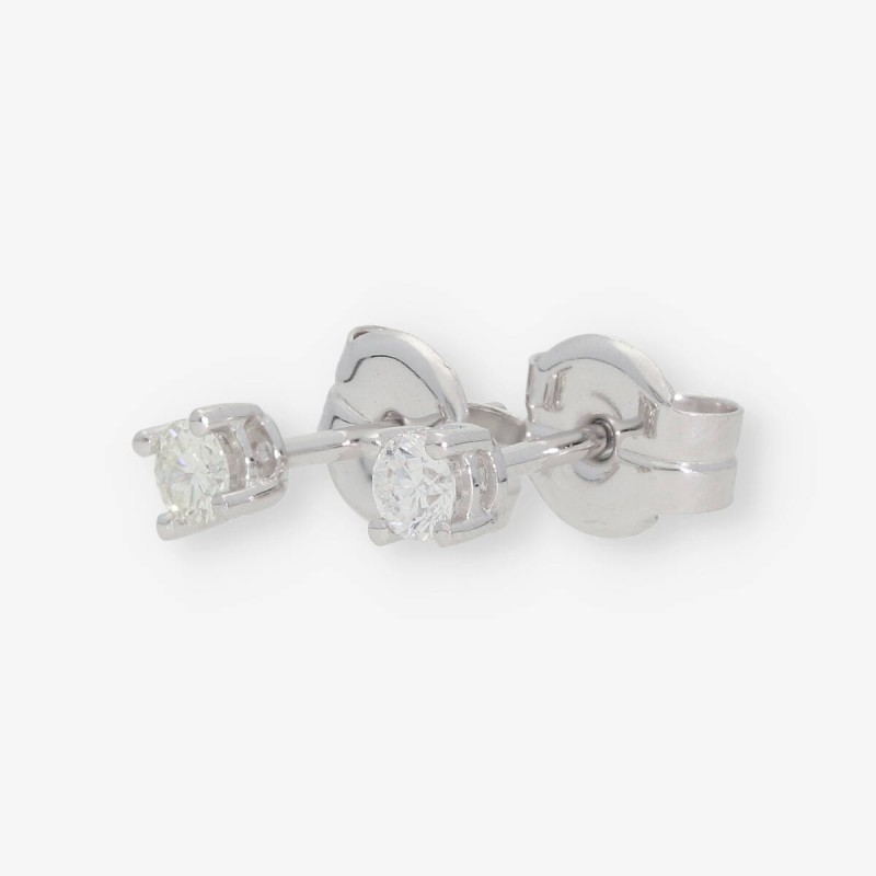 Pendientes en oro blanco 18kt con brillantes NUEVO