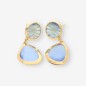 Pendientes oro 18kt piedra azul