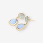 Pendientes oro 18kt piedra azul