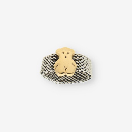 Anillo acero y oro TOUS
