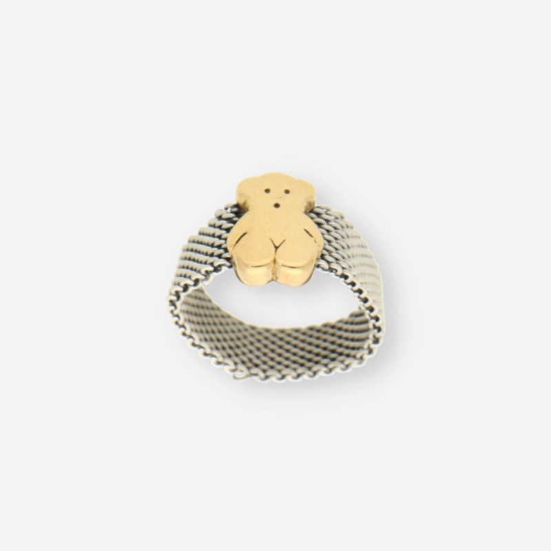 Anillo acero y oro TOUS