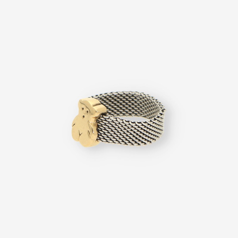 Anillo acero y oro TOUS