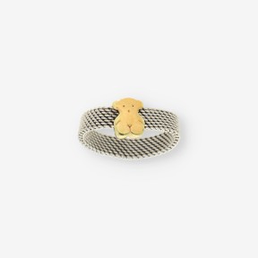 Anillo acero y oro TOUS