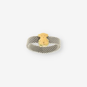 Anillo acero y oro TOUS