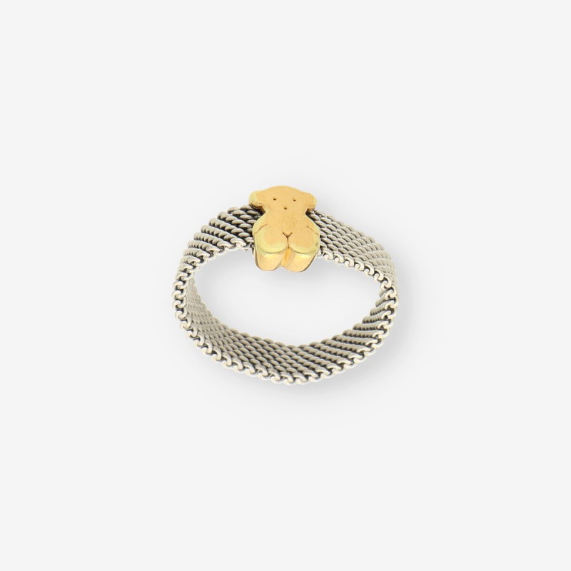 Anillo acero y oro TOUS