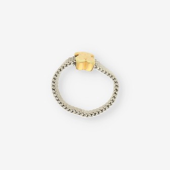 Anillo acero y oro TOUS