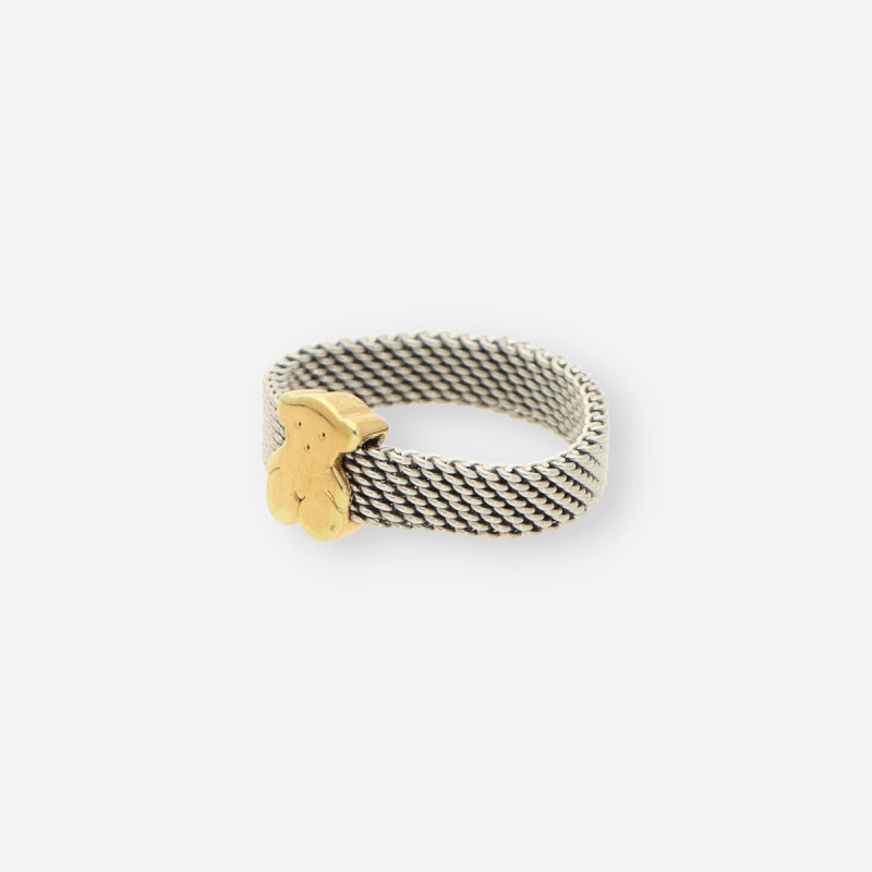 Anillo acero y oro TOUS