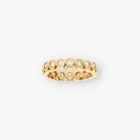 Anillo alianza oro y brillantes