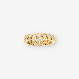 Anillo alianza oro y brillantes