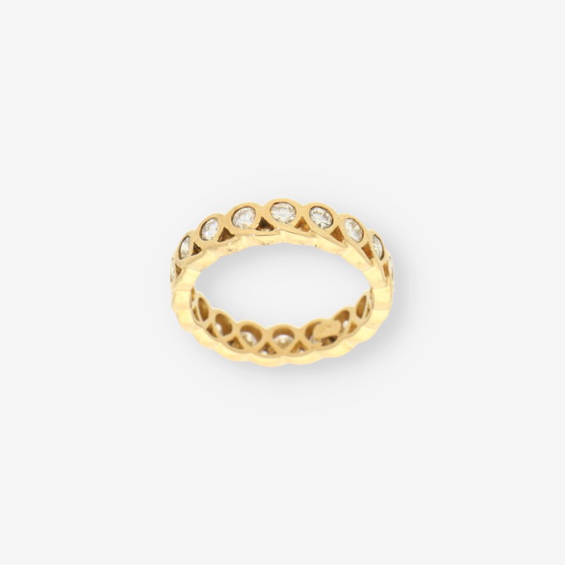 Anillo alianza oro y brillantes