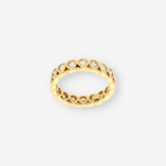 Anillo alianza oro y brillantes