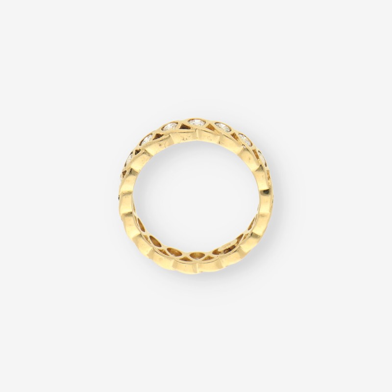 Anillo alianza oro y brillantes