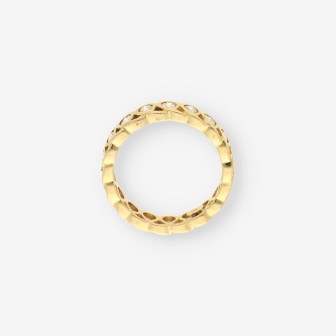 Anillo alianza oro y brillantes