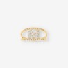 Anillo M oro y brillantes
