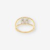 Anillo M oro y brillantes