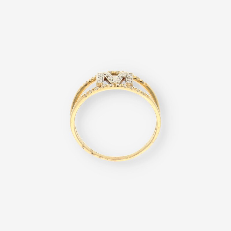 Anillo M oro y brillantes