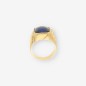 Anillo sello oro 18kt con piedra azul