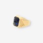 Anillo sello oro 18kt con piedra azul