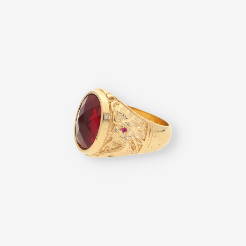 Anillo oro p.roja