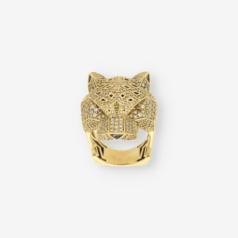 Anillo pantera oro 18kt