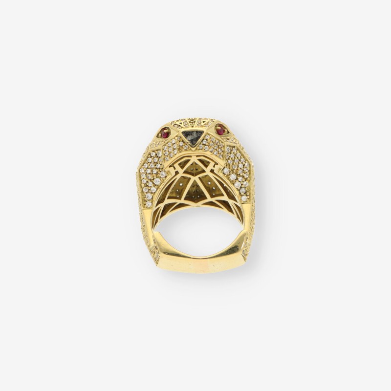 Anillo pantera oro