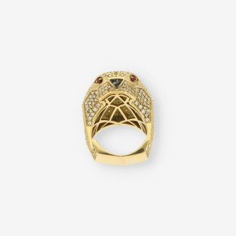 Anillo pantera oro