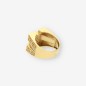 Anillo sello en oro 18kt y circonitas