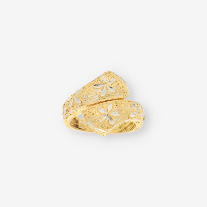 Anillo oro 18kt blanco y amarillo