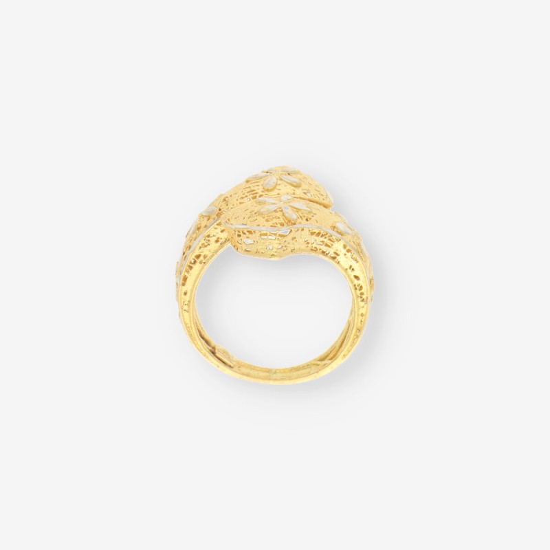 Anillo oro blanco y oro amarillo