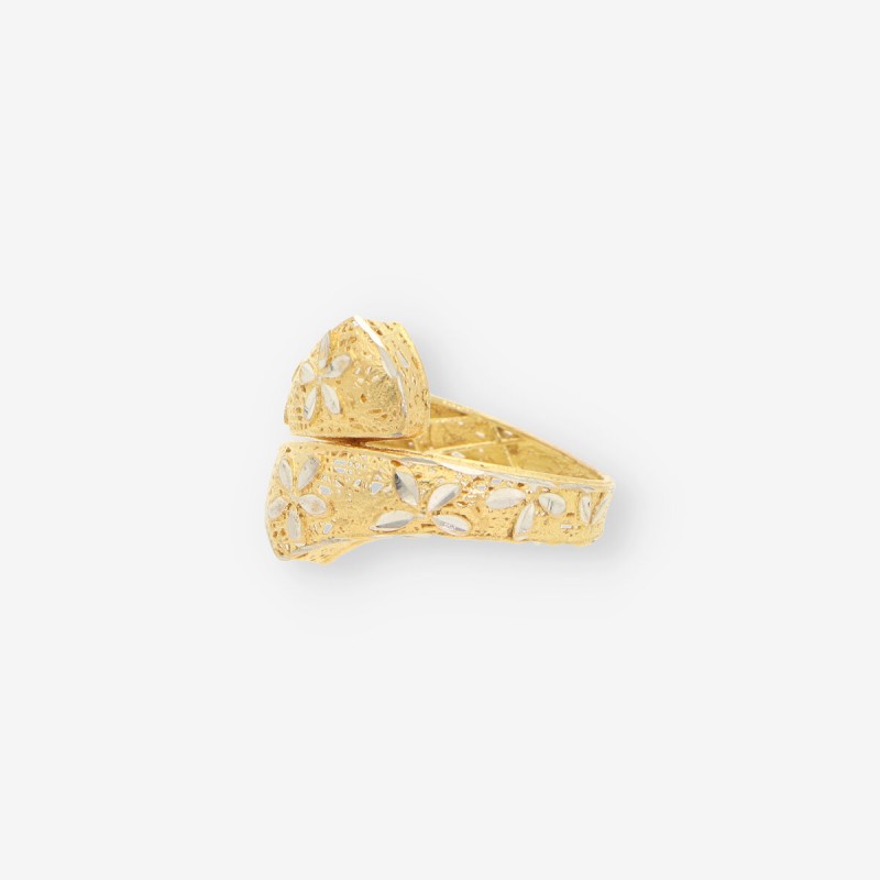 Anillo oro blanco y oro amarillo