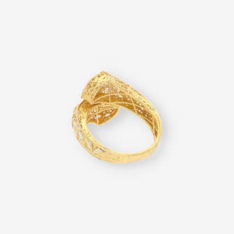 Anillo oro blanco y oro amarillo
