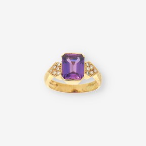 Anillo p. lila y oro