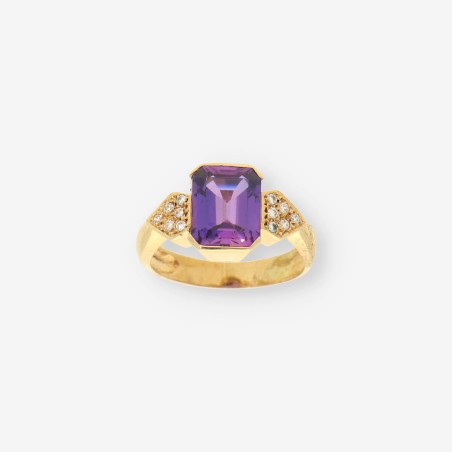 Anillo p. lila y oro