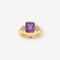 Anillo piedra lila y oro 18kt