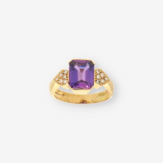 Anillo p. lila y oro