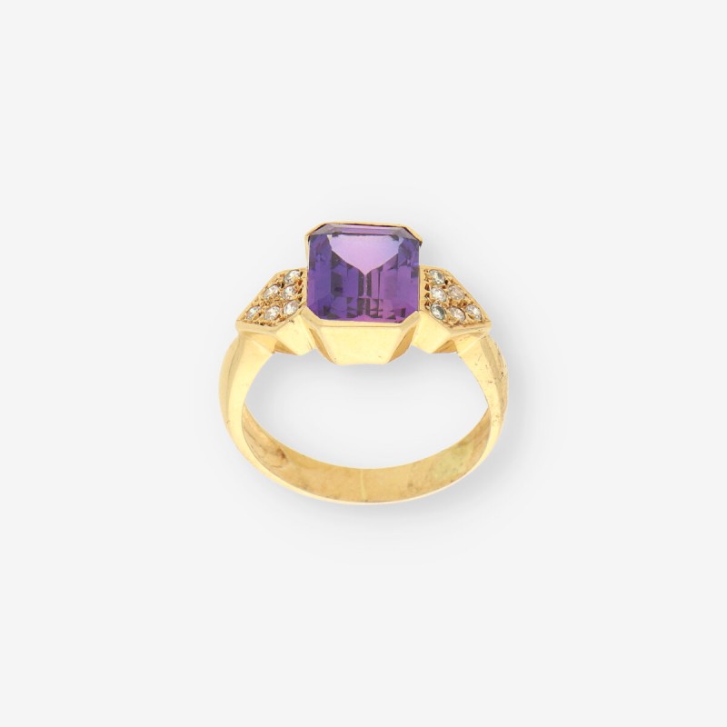 Anillo p. lila y oro