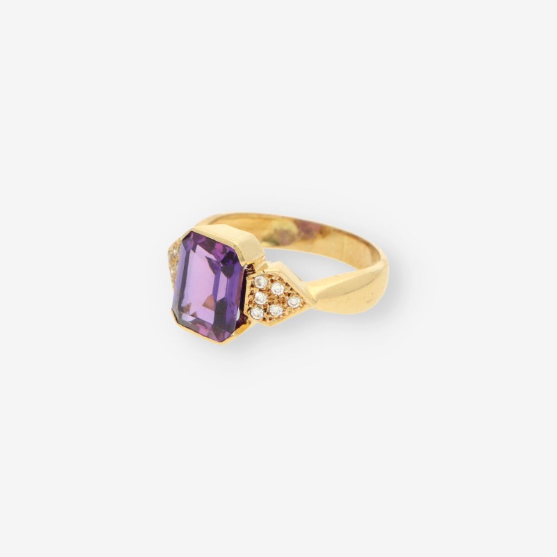 Anillo p. lila y oro