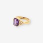 Anillo piedra lila y oro 18kt
