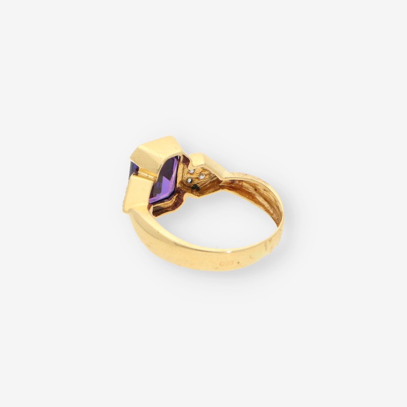 Anillo p. lila y oro