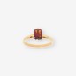 Anillo oro 18k y piedra roja