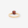 Anillo oro y piedra roja