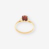 Anillo oro y piedra roja