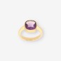Anillo oro 18kr piedra lila