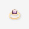 Anillo oro piedra lila
