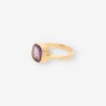 Anillo oro piedra lila