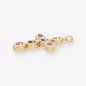 Cruz oro 18kt amatista y brillantes