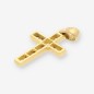 Colgante cruz oro 18kt y brillantes