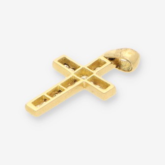 Colgante cruz oro brillantes