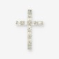 Colgante cruz oro blanco 18kt y brillantes